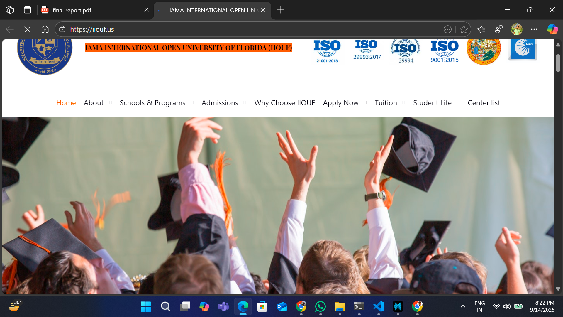 IAMA INTERNATIONAL OPEN UNIVERSITY OF FLORIDA (IIOUF)